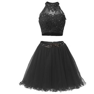 Black Two Piece Homecoming Dress